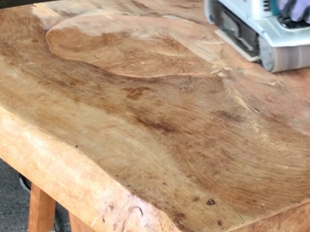 ケヤキ一枚板 修理 再生家具